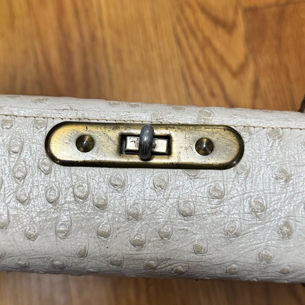 Cream Tote Bag With Textured Pattern And Structur… - image 7